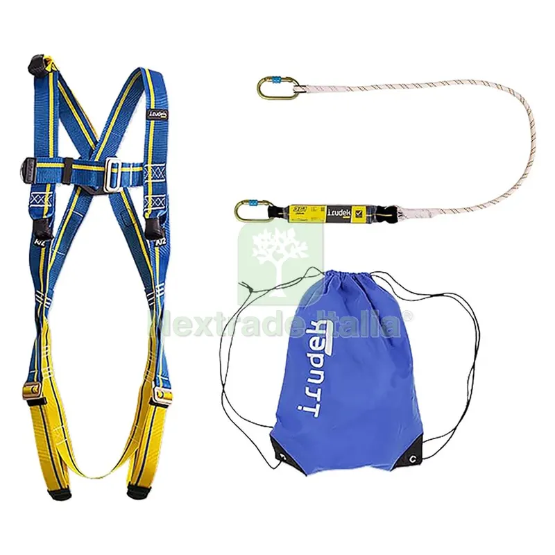 SISTEMA ANTICADUTA IN KIT 'APENINOS' imbracatura dorsale + cordino + connettore — Protezioni corpo — rif. FERX.1065511NLM SISTEMA ANTICADUTA IN KIT 'APENINOS' imbracatura dorsale + cordino + connettore — Protezioni corpo — rif. FERX.1065511NLM