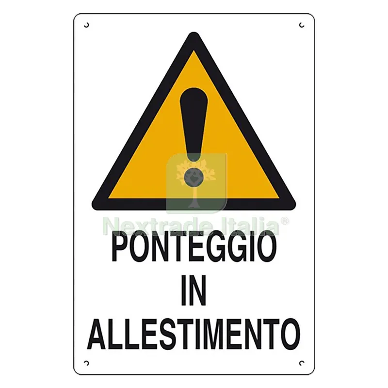 10PZ Cartello 'ponteggio in Allestimento' cm 60 x 40 nx1 — Scale e ponteggi — rif. FERX.106327NLM 10PZ Cartello 'ponteggio in Allestimento' cm 60 x 40 nx1 — Scale e ponteggi — rif. FERX.106327NLM