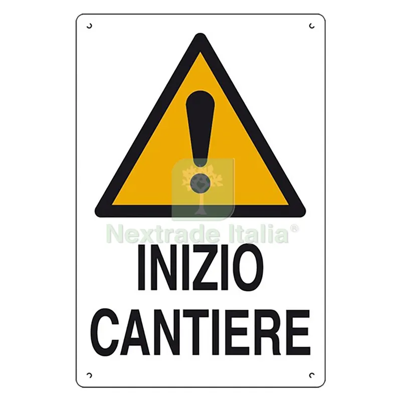 10PZ Cartello 'inzio Cantiere' cm 60 x 40 — Casalinghi e organizzazione — rif. FERX.1063274NLM