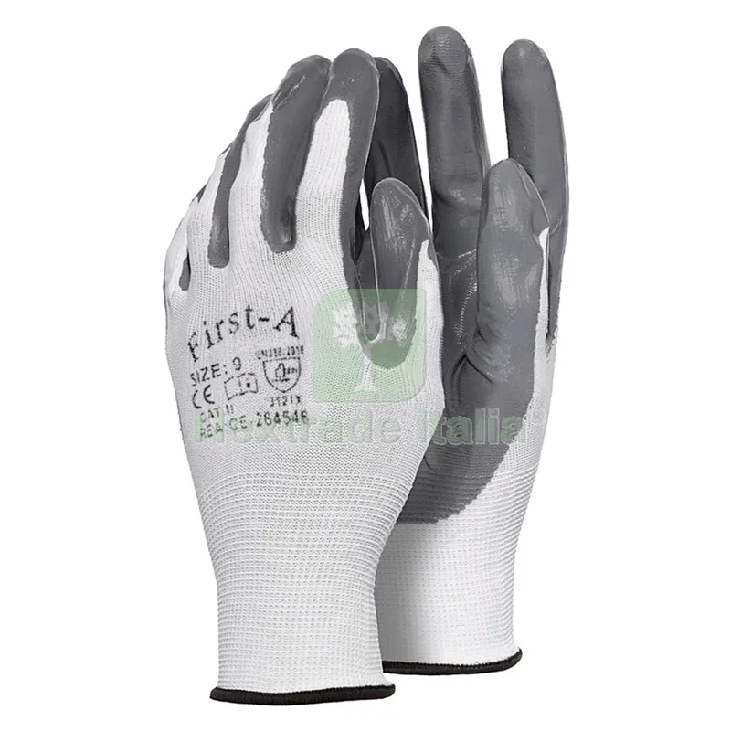 12COPPIE Guanti in Poliestere/Nitrile Tg. 10 (XL) — Guanti da lavoro — rif. FERX.111068NLM