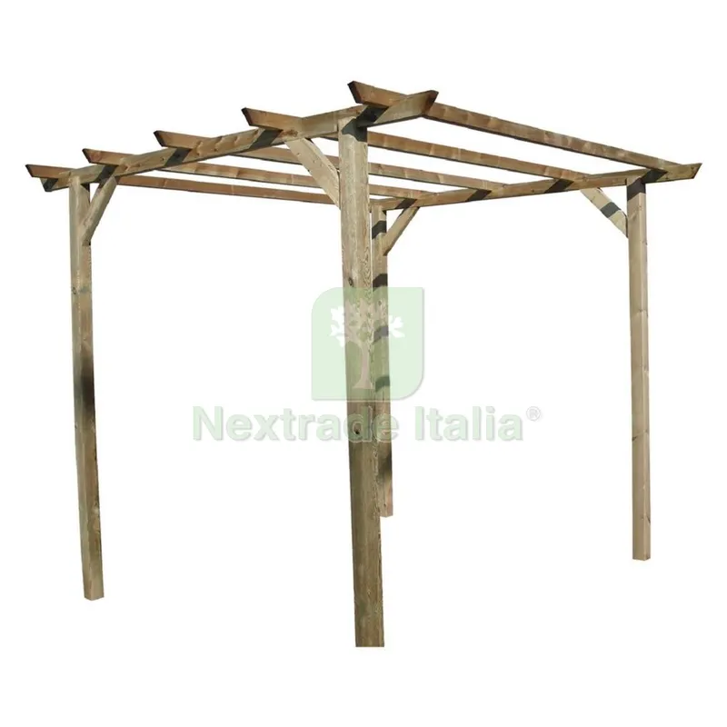 Pergola in Legno mt 3 x 3 - h. 2,5 — Gazebo e strutture giardino — rif. FERX.6125840NLM Pergola in Legno mt 3 x 3 - h. 2,5 — Gazebo e strutture giardino — rif. FERX.6125840NLM