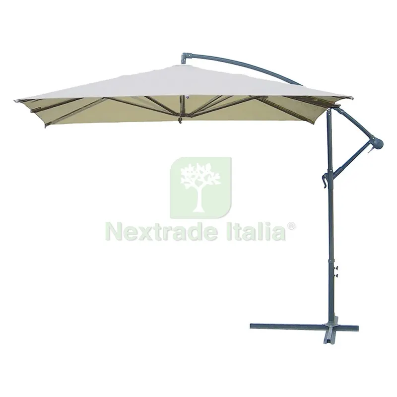 Ombrellone Quadro da Giardino Decentrato a Braccio mt 3 x 3 — Tempo libero outdoor — rif. FERX.6132518NLM Ombrellone Quadro da Giardino Decentrato a Braccio mt 3 x 3 — Tempo libero outdoor — rif. FERX.6132518NLM