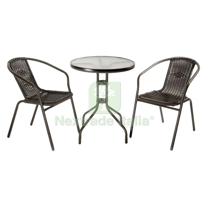 Set Giardino in Polyrattan 'achille' colore marrone/antracite — Arredo giardino — rif. FERX.6129950NLM Set Giardino in Polyrattan 'achille' colore marrone/antracite — Arredo giardino — rif. FERX.6129950NLM