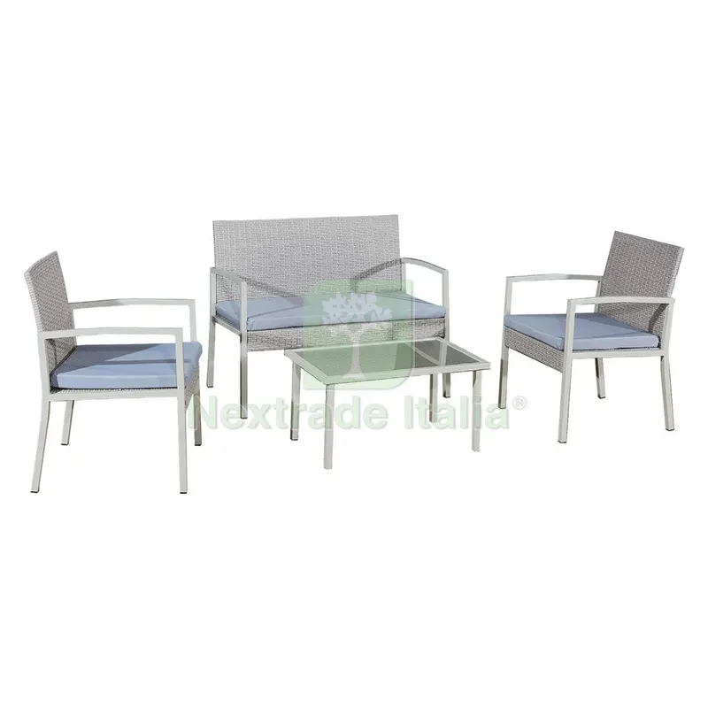 Set Giardino in Polyrattan 'eurialo' Eurialo - colore grigio — Arredo giardino — rif. FERX.6129759NLM
