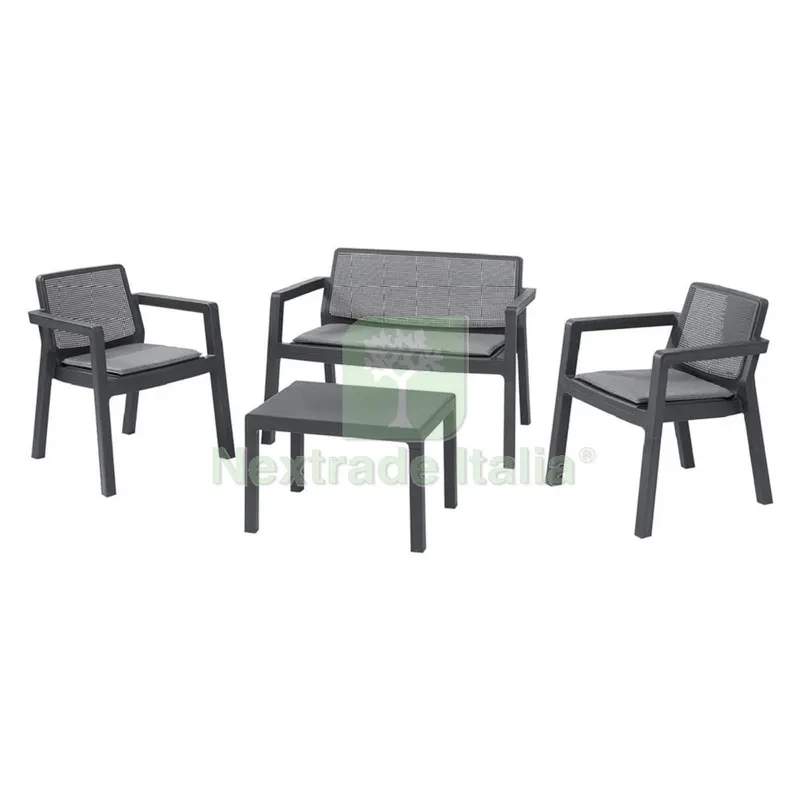 Set da Giardino Polipropilene 'emily Lounge' colore graphite — Pile e batterie — rif. FERX.6130018NLM Set da Giardino Polipropilene 'emily Lounge' colore graphite — Pile e batterie — rif. FERX.6130018NLM