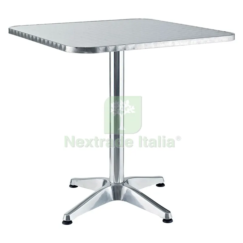 TAVOLO IN ALLUMINIO QUADRO cm 60 x 60 x h 70 codice 6132548 — Casalinghi e organizzazione — rif. FERX.6132548NLM TAVOLO IN ALLUMINIO QUADRO cm 60 x 60 x h 70 codice 6132548 — Casalinghi e organizzazione — rif. FERX.6132548NLM
