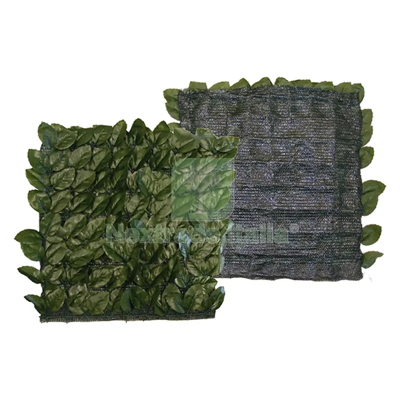 SIEPE ARTIFICIALE 'FOGLIE DI LAURO CON RETE' mt 1 x 3 — Arelle e frangivista — rif. FERX.6129230NLM