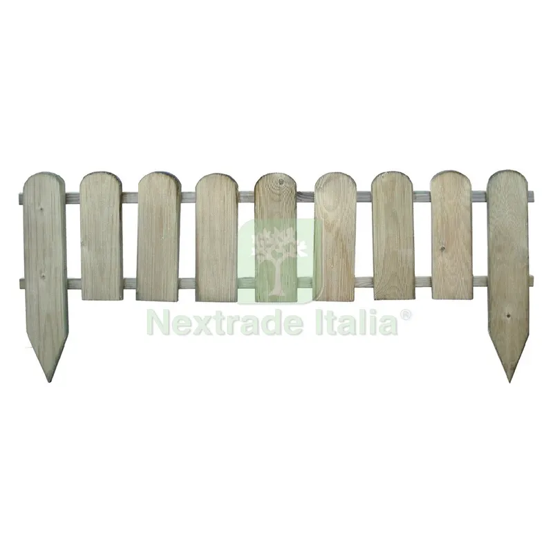 STECCATO IN LEGNO 'INGLESE I' cm. 110 x 3,2 x h.28/45 — Staccionate e steccati — rif. FERX.6125400NLM