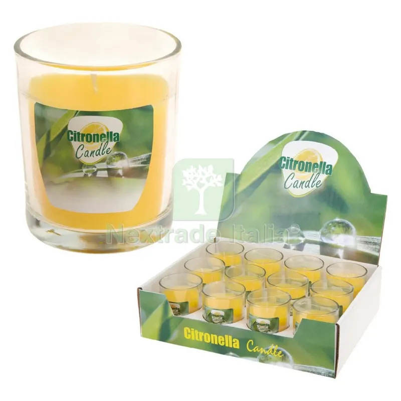 12PZ Candela alla Citronella cm 8 x 7 — Tempo libero outdoor — rif. FERX.6150817NLM