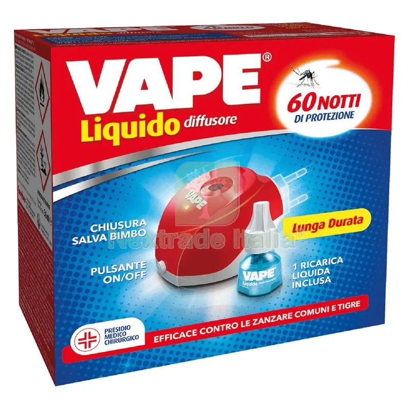 ANTIZANZARE ELETTRICO AD EMANAZIONE 'LIQUIDA' con 1 ricarica liquida 60 notti — Disinfestazione e controllo nocivi — rif. FERX.6135800NLM
