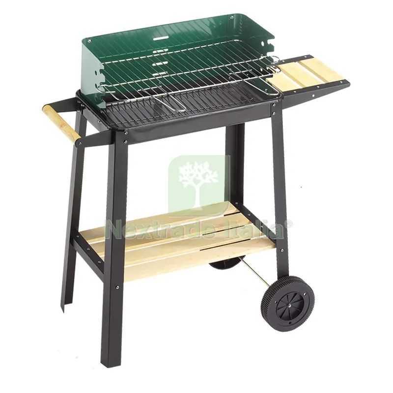 Barbecue '50-25 GREEN/W' cm. 50x25 - h. cm. 77 — Tempo libero outdoor — rif. FERX.8038120NLM Barbecue '50-25 GREEN/W' cm. 50x25 - h. cm. 77 — Tempo libero outdoor — rif. FERX.8038120NLM