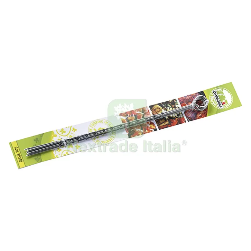 Spiedini in Acciaio Zigrinato cm. 39 — Tempo libero outdoor — rif. FERX.803799NLM Spiedini in Acciaio Zigrinato cm. 39 — Tempo libero outdoor — rif. FERX.803799NLM