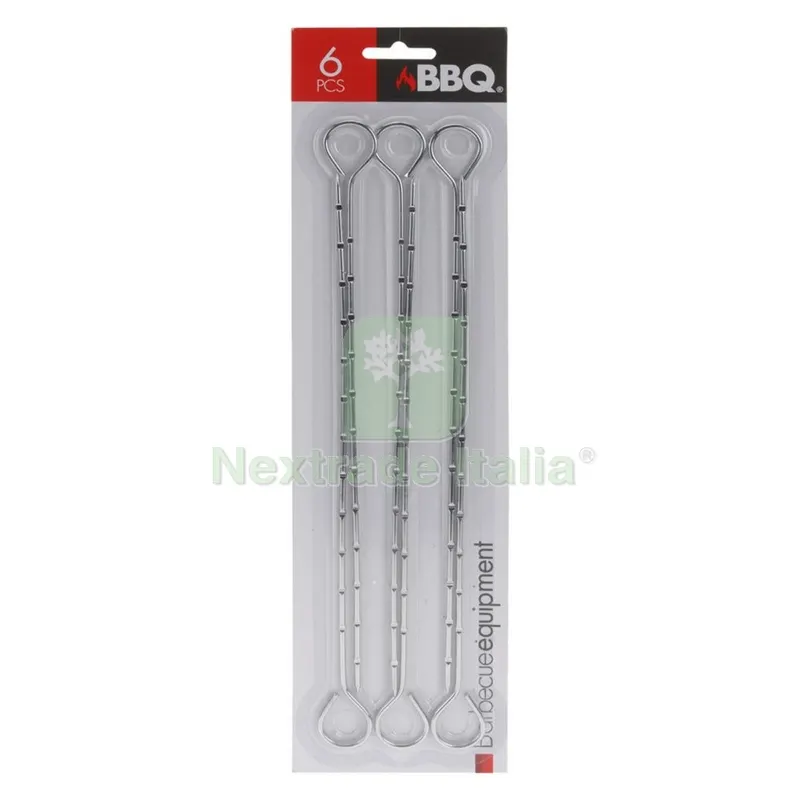 Spiedini in Metallo Cromato cm. 27 — Tempo libero outdoor — rif. FERX.803796NLM