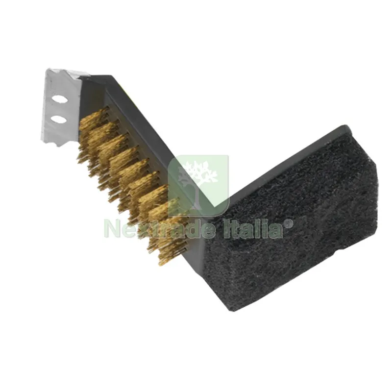 SPAZZOLA DOPPIA PER BARBECUE cm. 15 — Tempo libero outdoor — rif. FERX.8038236NLM SPAZZOLA DOPPIA PER BARBECUE cm. 15 — Tempo libero outdoor — rif. FERX.8038236NLM