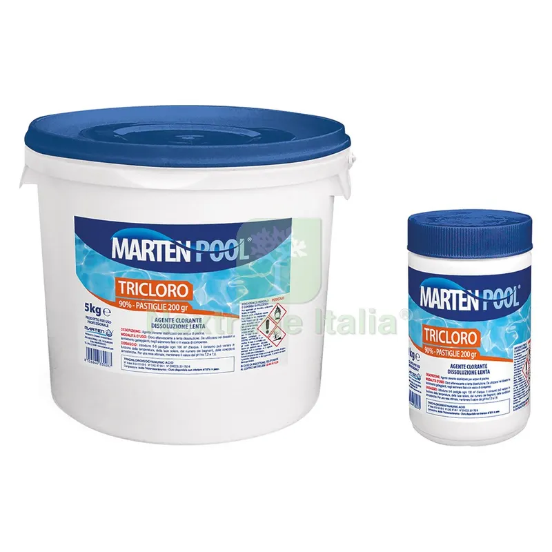 Tricloro in Pastiglie a Lento Dissolvimento Kg. 5 - pastiglie da 200 grammi — Trattamento acqua piscina — rif. FERX.6134110NLM