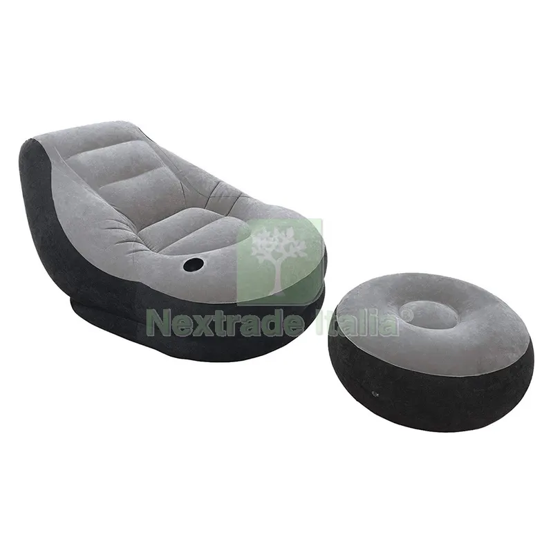 Poltroncina Airbed 'lounge' con Pouff cm 99 x 130 x 76 — Tempo libero outdoor — rif. FERX.6137140NLM Poltroncina Airbed 'lounge' con Pouff cm 99 x 130 x 76 — Tempo libero outdoor — rif. FERX.6137140NLM