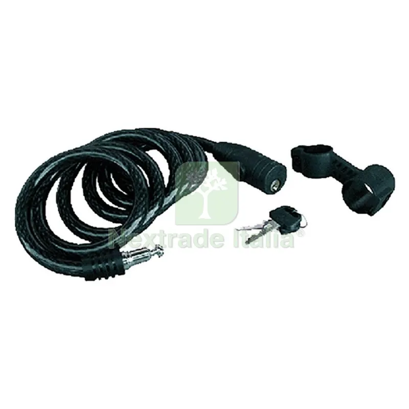 Lucchetto per Bici a Spirale cm 150 - ø mm12 — Lucchetti e catene — rif. FERX.302544NLM