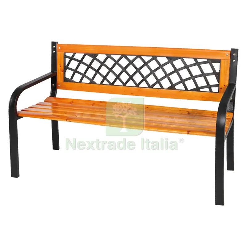 Panchina 'gurzia' cm. 118 x 50 x h.75 - nera — Tempo libero outdoor — rif. FERX.6130360NLM Panchina 'gurzia' cm. 118 x 50 x h.75 - nera — Tempo libero outdoor — rif. FERX.6130360NLM