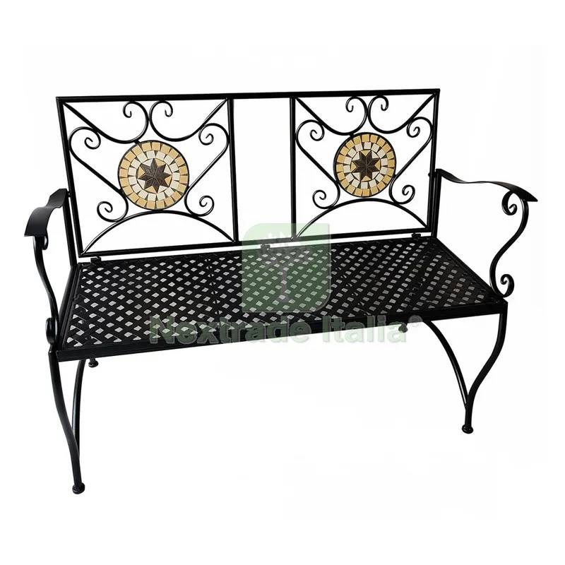 Panchina Decoro Mosaico 'esmeralda' cm 116 x 56 x h.90 — Tempo libero outdoor — rif. FERX.6128270NLM