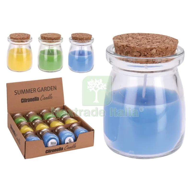 12PZ Candela alla Citronella d. cm 5,5 (gr. 75) colori assortiti — Tempo libero outdoor — rif. FERX.6150811NLM