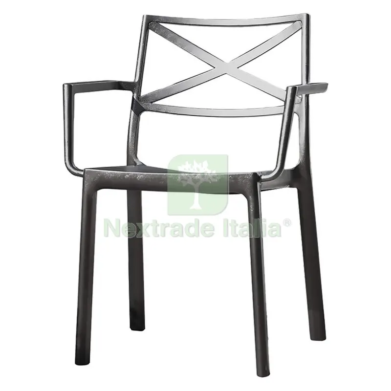 Sedia Effetto Metallo 'metalix' color ghisa — Arredo — rif. FERX.6130047NLM Sedia Effetto Metallo 'metalix' color ghisa — Arredo — rif. FERX.6130047NLM