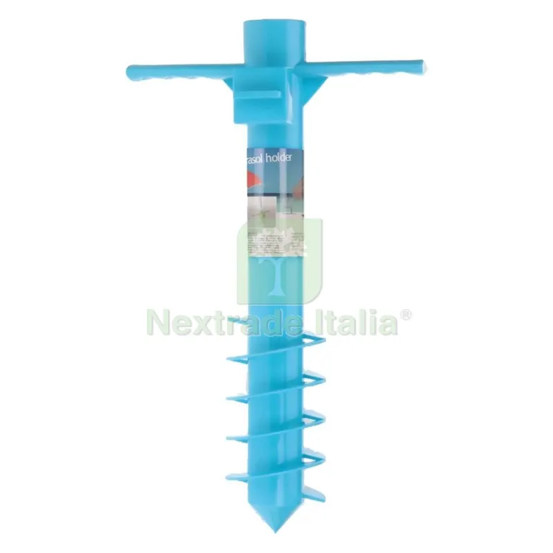 Supporto per Ombrellone a Trivella ø5 x h 41 cm - doppio manico — Tempo libero outdoor — rif. FERX.6130819NLM Supporto per Ombrellone a Trivella ø5 x h 41 cm - doppio manico — Tempo libero outdoor — rif. FERX.6130819NLM