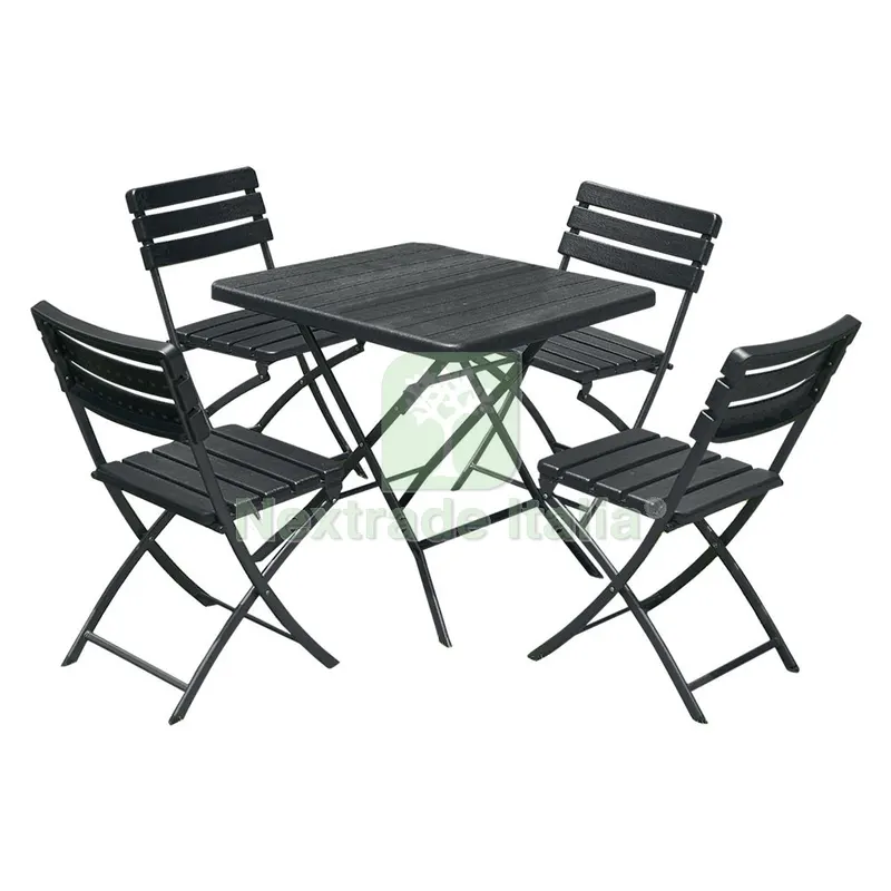 Set Giardino in Polietilene Alta Densita 'gavoi' colore nero — Arredo giardino — rif. FERX.6129818NLM