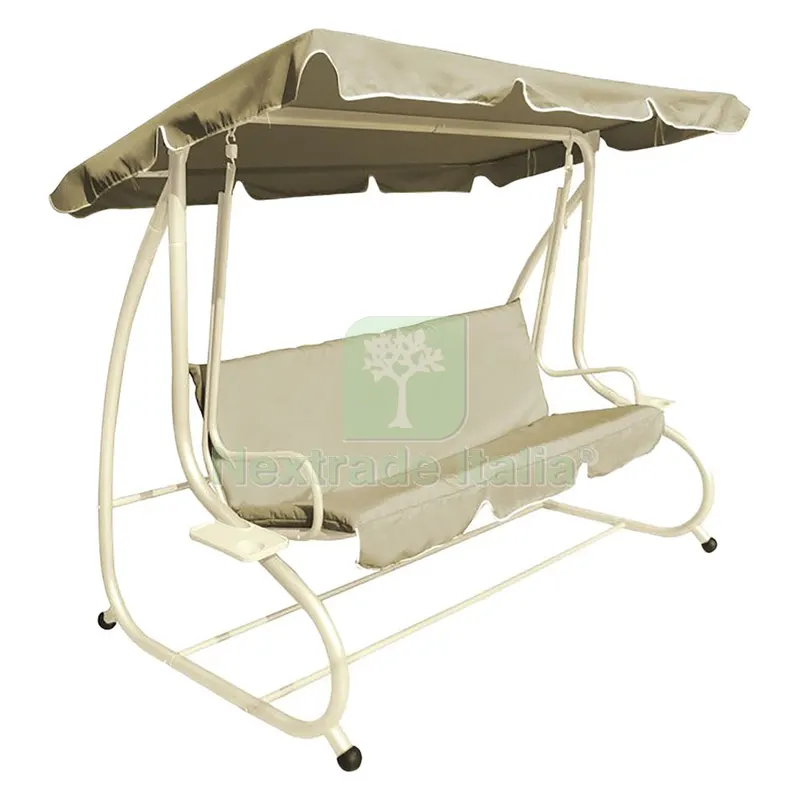 DONDOLO RECLINABILE cm. 230 x 120 x h.165 - ecru — Tempo libero outdoor — rif. FERX.6129431NLM DONDOLO RECLINABILE cm. 230 x 120 x h.165 - ecru — Tempo libero outdoor — rif. FERX.6129431NLM