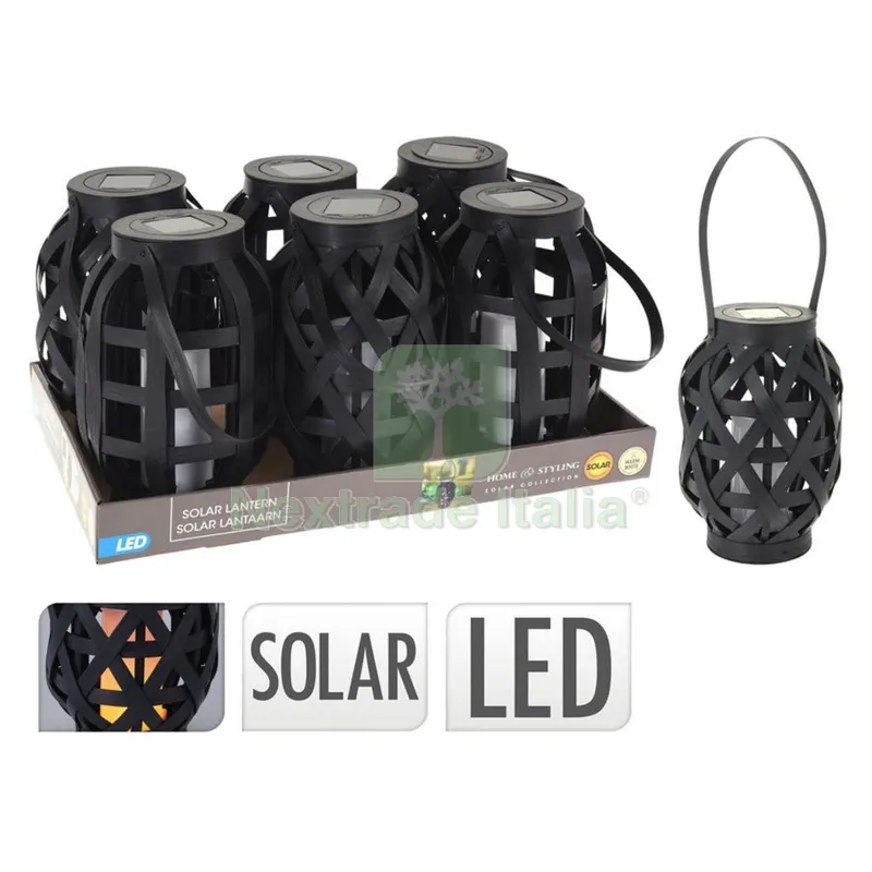 Lanterna Solare in Plastica colore nero — Illuminazione — rif. FERX.6150172NLM Lanterna Solare in Plastica colore nero — Illuminazione — rif. FERX.6150172NLM