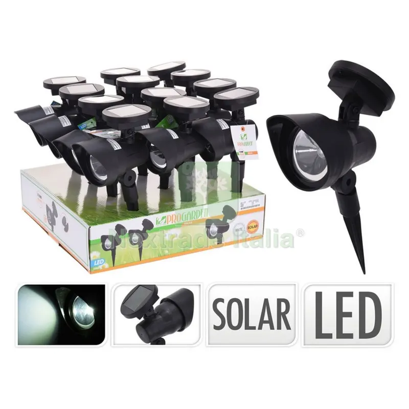 12PZ Lampada a Energia Solare 'faretto' cm 13 x 8,5 x h.28 — Illuminazione — rif. FERX.6149050NLM 12PZ Lampada a Energia Solare 'faretto' cm 13 x 8,5 x h.28 — Illuminazione — rif. FERX.6149050NLM
