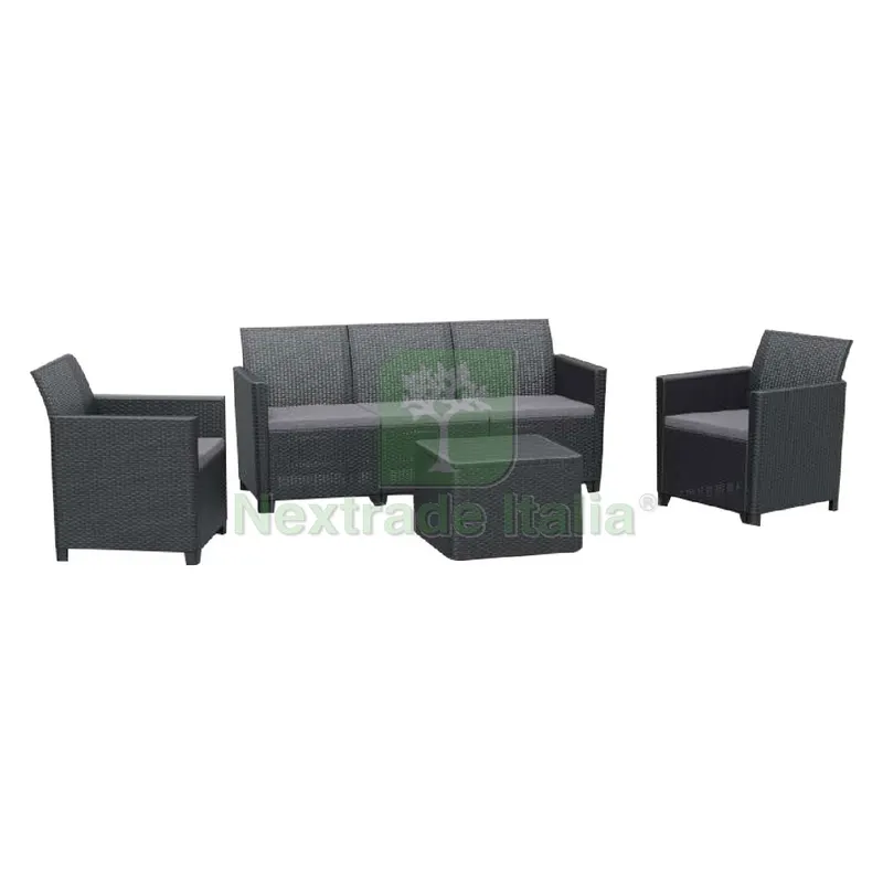Set da Giardino Polipropilene 'claire Lounge' colore graphite — Pile e batterie — rif. FERX.6130064NLM Set da Giardino Polipropilene 'claire Lounge' colore graphite — Pile e batterie — rif. FERX.6130064NLM
