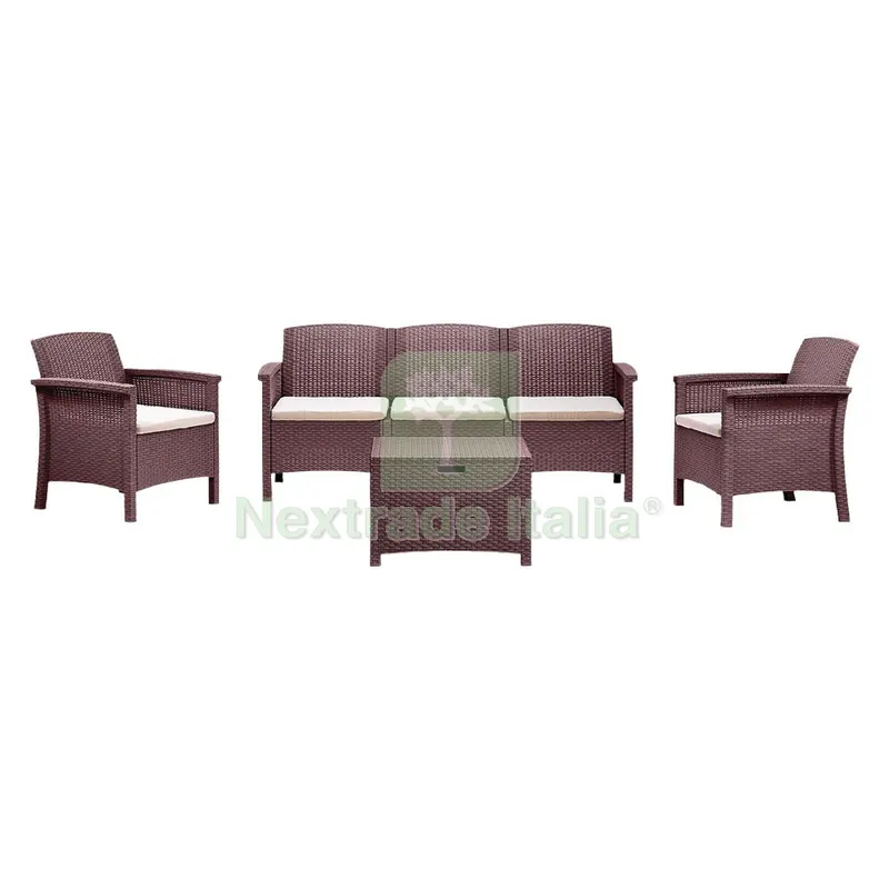 SET DA GIARDINO POLIPROPILENE 'VENEZIA III' marrone — Pile e batterie — rif. FERX.6138552NLM