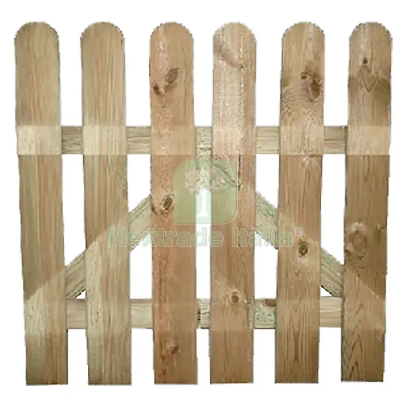 Cancello in Legno 'lamelle' cm. 100 x h.100 - 6 lamelle 15 x 85 mm — Staccionate e steccati — rif. FERX.6125395NLM