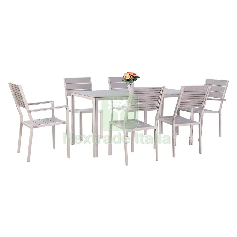 Set Giardino in Acciaio 'assos' colore beige — Arredo giardino — rif. FERX.6129876NLM