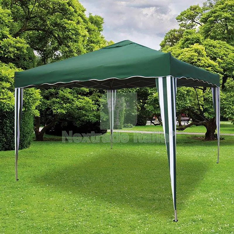 GAZEBO 'PIEGO''' mt 3 x 3 - colore verde — Gazebo e strutture giardino — rif. FERX.6227125NLM GAZEBO 'PIEGO''' mt 3 x 3 - colore verde — Gazebo e strutture giardino — rif. FERX.6227125NLM