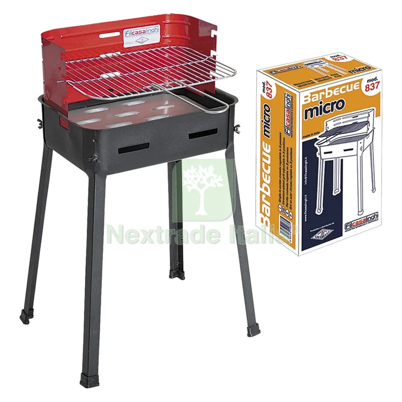 Barbecue Rettangolare '837 Micro' cm 27 x 37 x H 68 — Tempo libero outdoor — rif. FERX.8037146NLM Barbecue Rettangolare '837 Micro' cm 27 x 37 x H 68 — Tempo libero outdoor — rif. FERX.8037146NLM