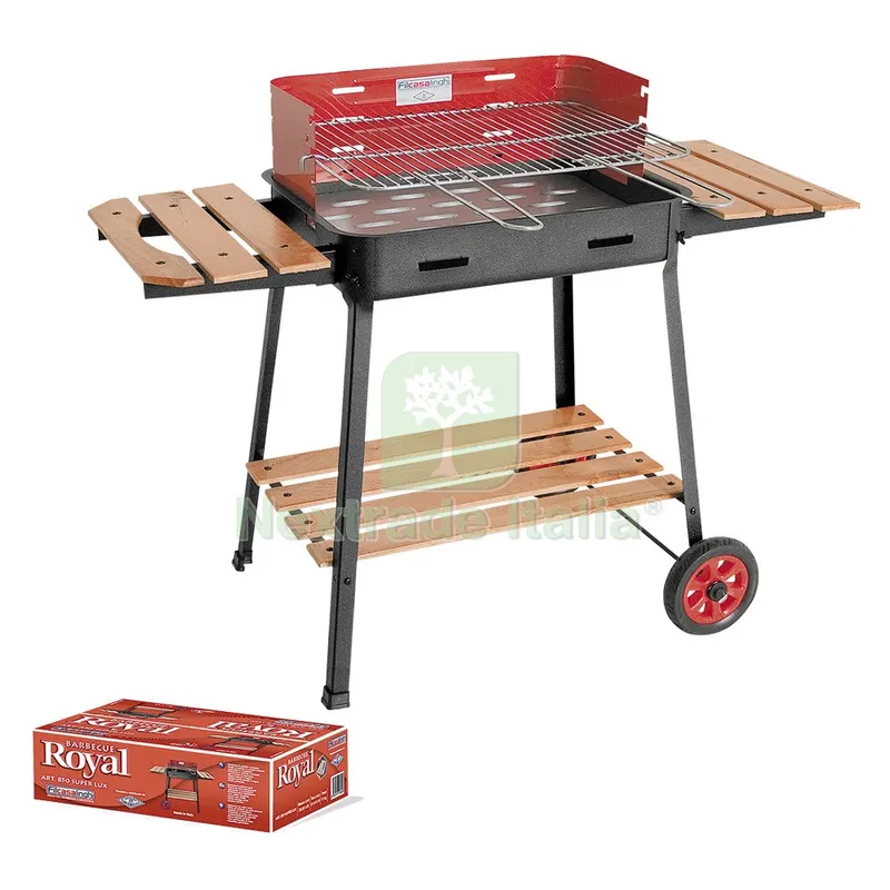 Barbecue Rettangolare '850 Super LUX' cm 53 x 39 x h. 80 — Tempo libero outdoor — rif. FERX.803755NLM Barbecue Rettangolare '850 Super LUX' cm 53 x 39 x h. 80 — Tempo libero outdoor — rif. FERX.803755NLM