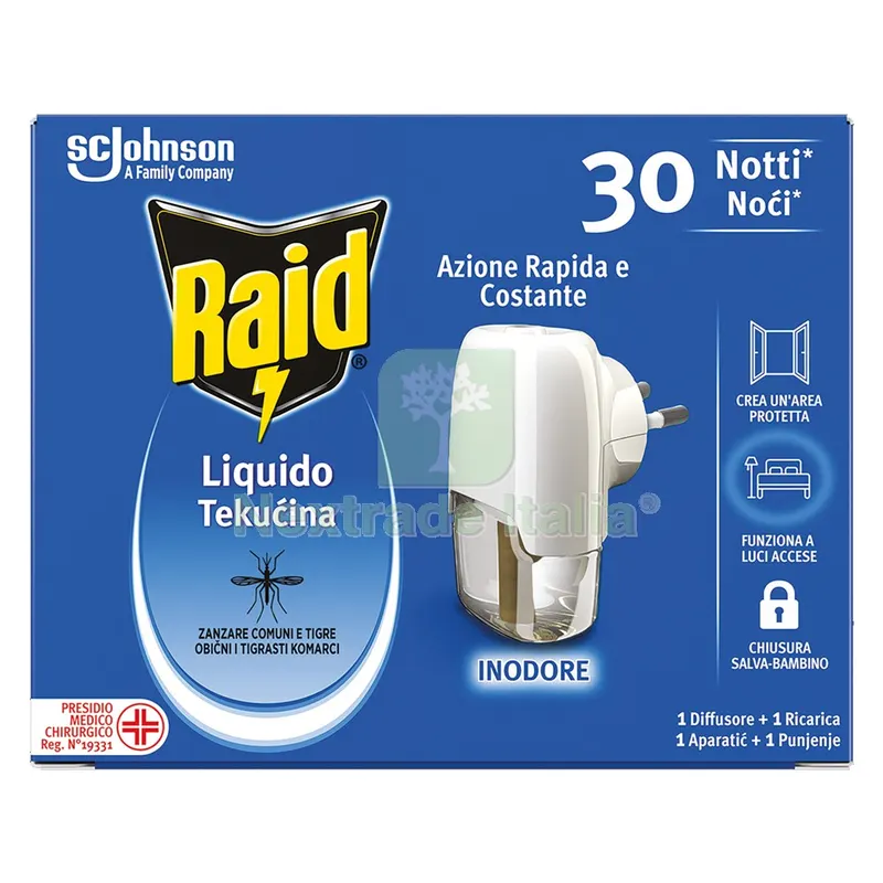 ANTIZANZARE ELETTRICO AD EMANAZIONE con 1 ricarica liquida — Disinfestazione e controllo nocivi — rif. FERX.6135923NLM ANTIZANZARE ELETTRICO AD EMANAZIONE con 1 ricarica liquida — Disinfestazione e controllo nocivi — rif. FERX.6135923NLM
