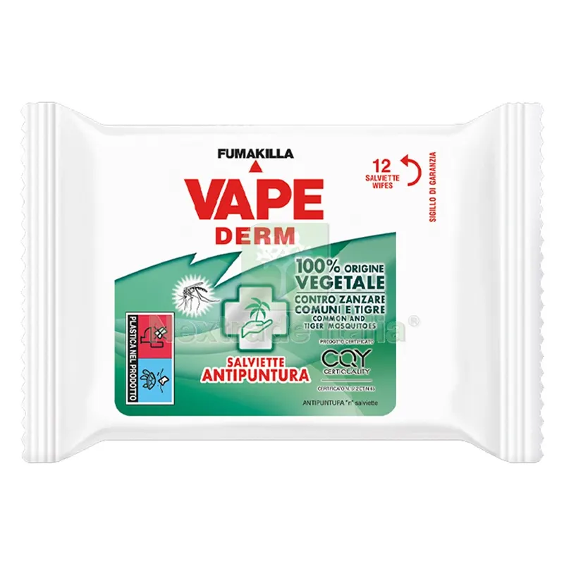Salviette Antipuntura 'vape Derm' pz.12 — Accessori bagno — rif. FERX.6135872NLM Salviette Antipuntura 'vape Derm' pz.12 — Accessori bagno — rif. FERX.6135872NLM