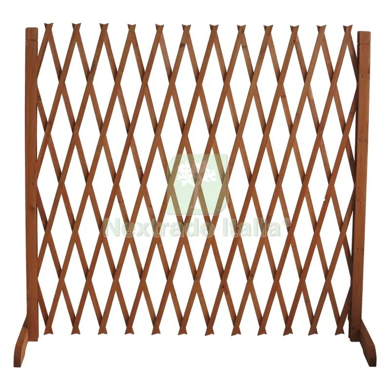 2PZ STECCATO ESTENSIBILE IN LEGNO cm. 140 x h.120 — Staccionate e steccati — rif. FERX.6125403NLM