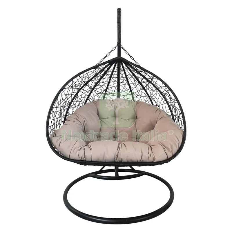 POLTRONA SOSPESA XL 'DOHA' cuscino grigio chiaro formato XL - seduta larga — Arredo — rif. FERX.6130273NLM POLTRONA SOSPESA XL 'DOHA' cuscino grigio chiaro formato XL - seduta larga — Arredo — rif. FERX.6130273NLM