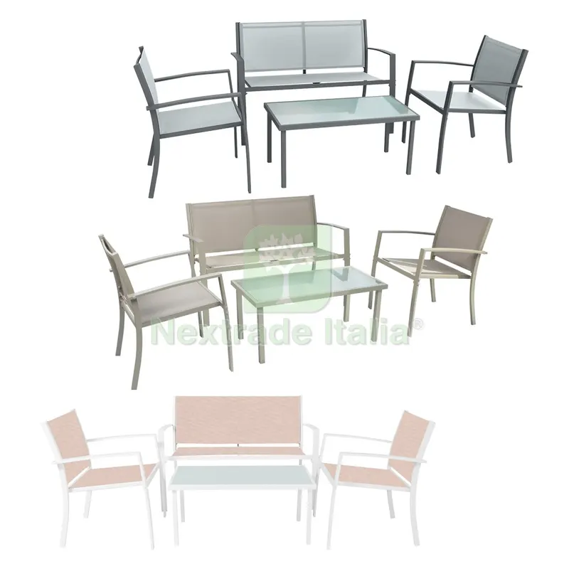 SALOTTO DA GIARDINO 'ETTORE' tessuto colore marrone — Arredo — rif. FERX.6129874NLM