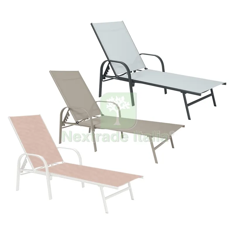 LETTINO PRENDISOLE 'PURO RELAX' tessuto colore marrone — Lettini e arredo piscina — rif. FERX.6129886NLM