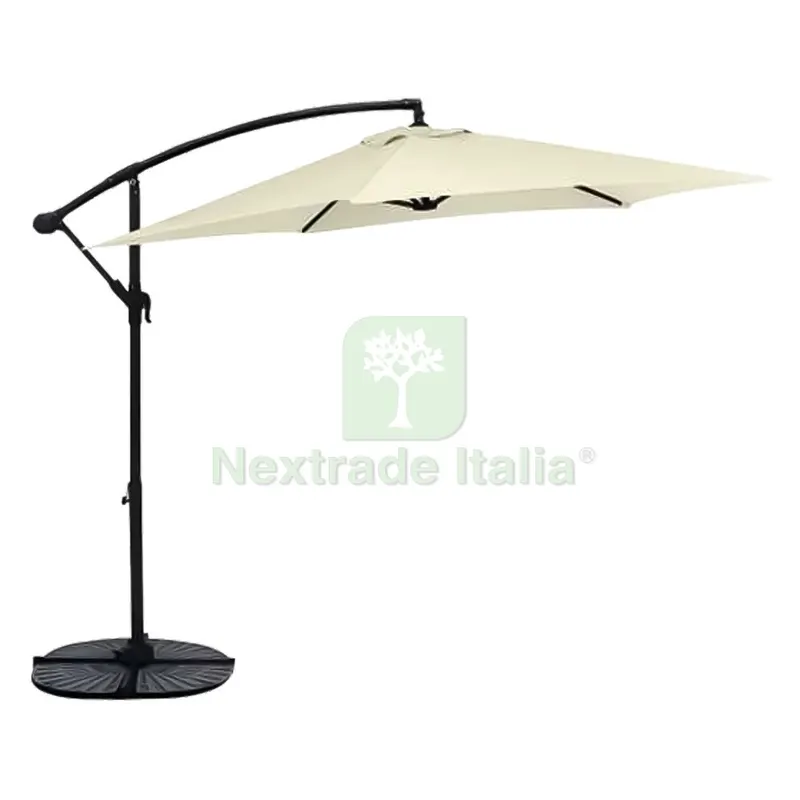 OMBRELLONE DA GIARDINO DECENTRATO A BRACCIO Ø mt. 3 - tondo colore ecru' — Tempo libero outdoor — rif. FERX.6132508NLM OMBRELLONE DA GIARDINO DECENTRATO A BRACCIO Ø mt. 3 - tondo colore ecru' — Tempo libero outdoor — rif. FERX.6132508NLM