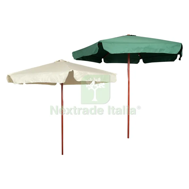OMBRELLONE TONDO IN LEGNO Ø 250 cm - palo mm 38 - 6 stecche - bianco — Tempo libero outdoor — rif. FERX.6132714NLM OMBRELLONE TONDO IN LEGNO Ø 250 cm - palo mm 38 - 6 stecche - bianco — Tempo libero outdoor — rif. FERX.6132714NLM