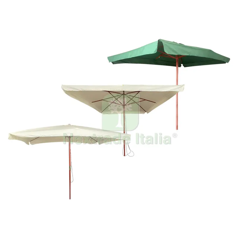 OMBRELLONE RETTANGOLARE IN LEGNO mt 3 x 4 - palo mm 48 - 8 stecche - bianco — Tempo libero outdoor — rif. FERX.6132724NLM OMBRELLONE RETTANGOLARE IN LEGNO mt 3 x 4 - palo mm 48 - 8 stecche - bianco — Tempo libero outdoor — rif. FERX.6132724NLM