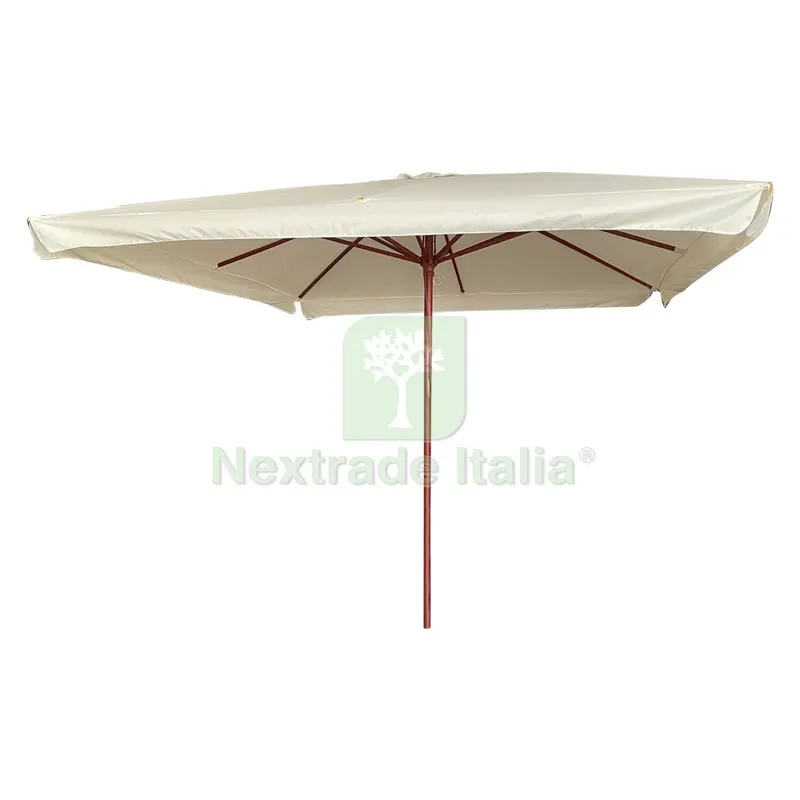 OMBRELLONE QUADRATO IN LEGNO mt 3 x 3 - palo mm 48 - 8 stecche - bianco — Tempo libero outdoor — rif. FERX.6132720NLM OMBRELLONE QUADRATO IN LEGNO mt 3 x 3 - palo mm 48 - 8 stecche - bianco — Tempo libero outdoor — rif. FERX.6132720NLM