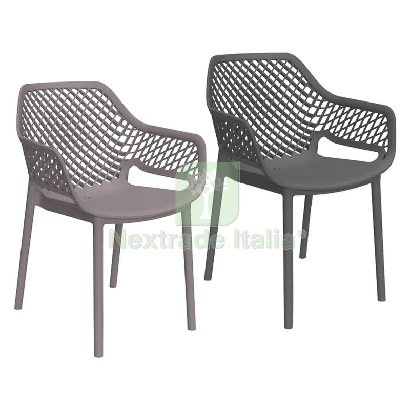 Sedia in Polipropilene Schienale Forato 'aria Armchair' grafite — Arredo — rif. FERX.6138543NLM Sedia in Polipropilene Schienale Forato 'aria Armchair' grafite — Arredo — rif. FERX.6138543NLM