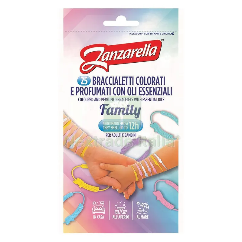 BRACCIALETTO ANTI ZANZARA 'FAMILY' cf. 25 pezzi — Protezione piante e sementi — rif. FERX.6135988NLM BRACCIALETTO ANTI ZANZARA 'FAMILY' cf. 25 pezzi — Protezione piante e sementi — rif. FERX.6135988NLM