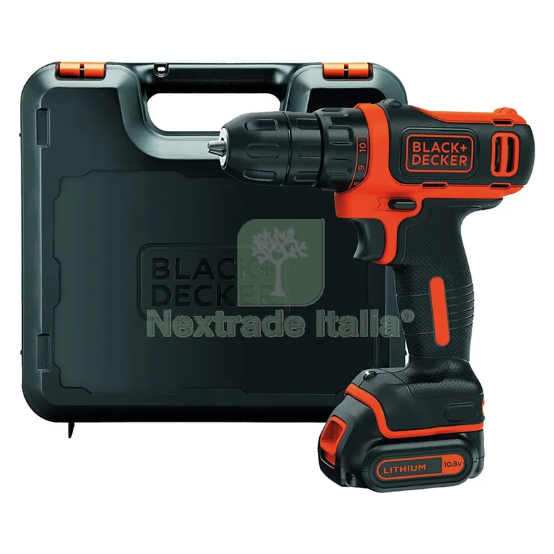 TRAPANO AVVITATORE A BATTERIA 'BDCDD12K-QW' 10,8V - 1,5 ah Litio — Trapani e avvitatori — rif. FERX.5130012NLM TRAPANO AVVITATORE A BATTERIA 'BDCDD12K-QW' 10,8V - 1,5 ah Litio — Trapani e avvitatori — rif. FERX.5130012NLM